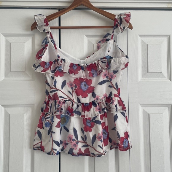 New French Connection Aiden Bai Lurex Frill Cami Top size 4 - Picture 4 of 7